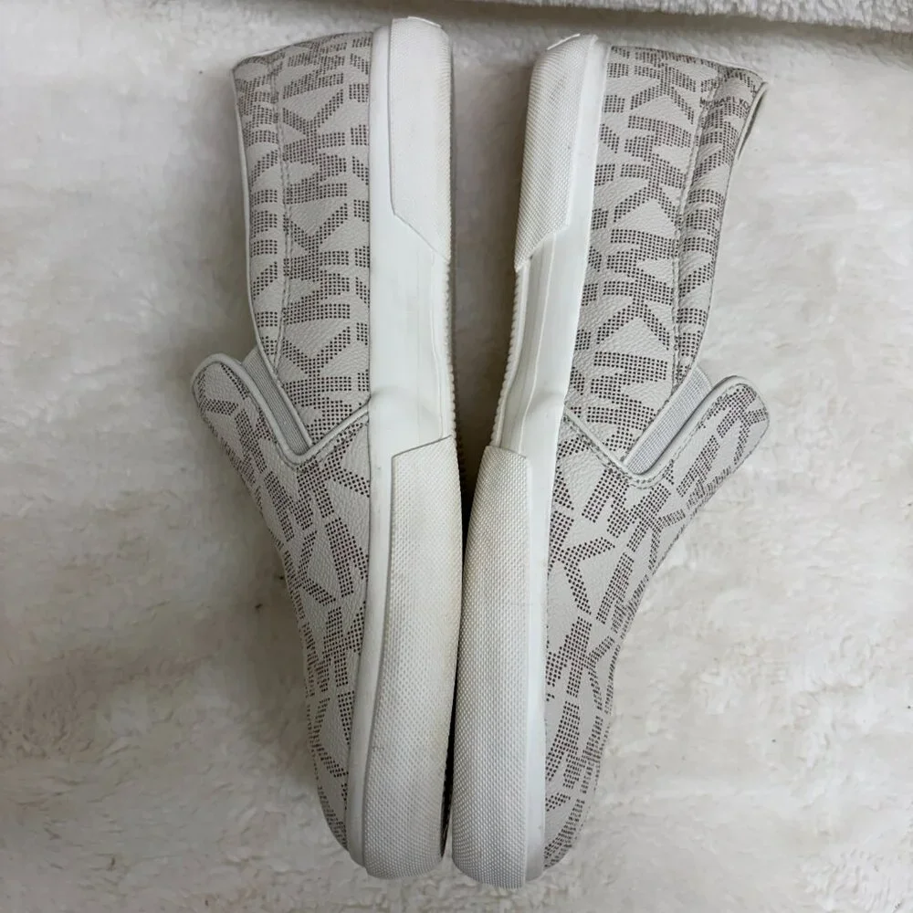 Womens Michael Kors Keaton Slip-on Sneakers White Sz 9 - Picture 4 of 11